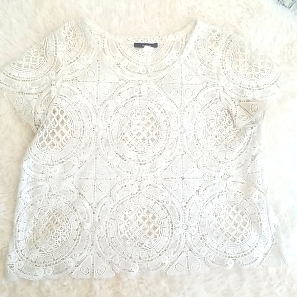 Blue Tassel lace top